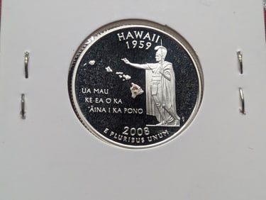 2008-S 90% Silver Proof State Quarter, Hawaii (HI)