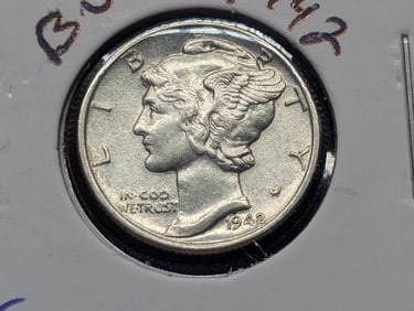 1942 Silver Mercury Dime