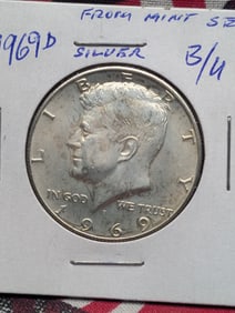 1969-D Kennedy Half Dollar Silver from Mint Set