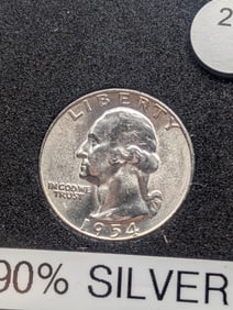 1954 Washington Quarter, 90% Silver