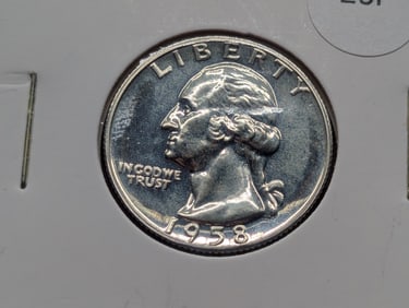 1958 Proof Washington Quarter, Very Nice
