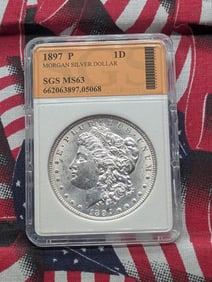 1897 P Morgan Dollar SGS MS 63