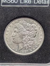 1881 Morgan, MS-60 Like Details