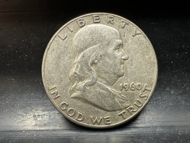1960 Franklin 90% Silver Half Dollar