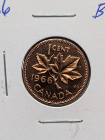 1966 Canadian Cent BU