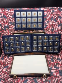 45 - Consecutive Wheat Cents, 1909 to 1952, P Mint Marks, in a Beautiful case