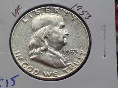 1953 Silver Franklin Half Dollar