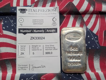 5 OZ Italprezioso 999.0 Silver