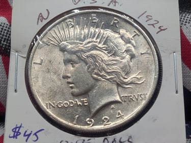 1924 Silver Peace Dollar - Better Grade! - Great Details!