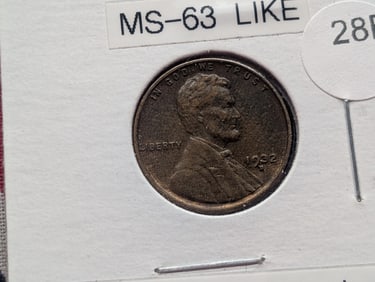 1932-D Lincoln Wheat Cent, Complete Wheat Heads, MS-63 Like Details
