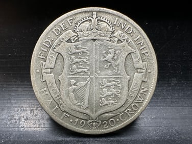 1920 Great Britain Silver Half Crown - 50% Silver
