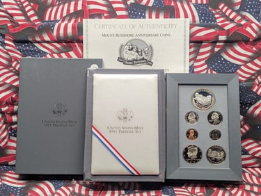 1991-S United States Prestige Proof Set, 90% Silver Dollar