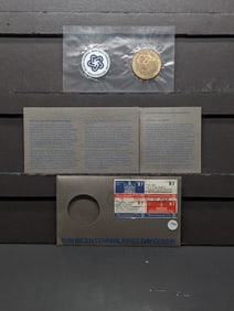 1974 Bicentennial First Day Cover w/John Adams Bicentennial Medal