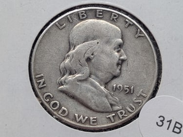 1951-S Franklin Half Dollar