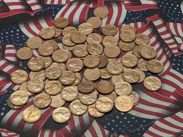 70+, 1/2 Pound, 1940's, Lincoln Wheat Cents