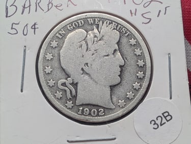 1902-S Barber Half Dollar