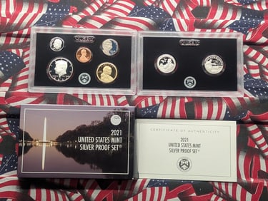 2021-S U.S. Mint Silver Proof Set, Four .999 Fine Silver Coins