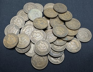 Lot of Circulated Indian Head Cents - Mixed dates