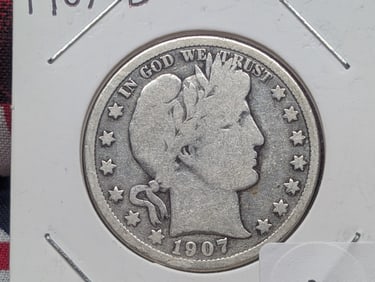 1907 D Barber Half Dollar