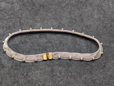 Vintage Kramer of New York 16" Mesh and Bead Fashion Necklace, no Silver Content