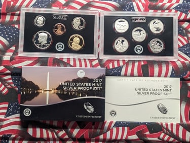 2017-S U.S. Mint Silver Proof Set, Seven 90% Silver Coins