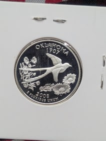 2008-S 90% Silver Proof State Quarter, Oklahoma (OK)