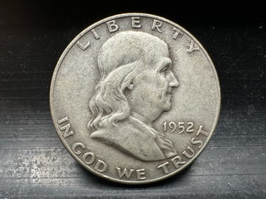 1952-D Franklin 90% Silver Half Dollar