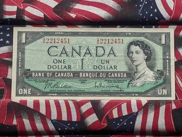 1954 UNC. Canadian One Dollar Note