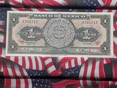 1961 UNC. UN Peso Banco De Mexico