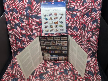 1975 USPS Mint Set of Commemorative Stamps and Insects & Spiders Stamps, $9.46 FV