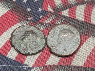 Two 367-375 AD, Details, Ancient Roman Coins, Over 1,600 years old