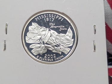 2002-S 90% Silver Proof State Quarter, Mississippi (MS)