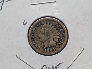 1864 CN Indian Head Cent - Civil War Era!