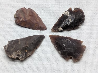 4 Modern Stone Arrowheads