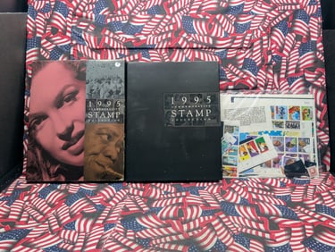 1995 USPS Hardbound Stamp Yearbook with Sealed Stamp Set, $35.08 FV