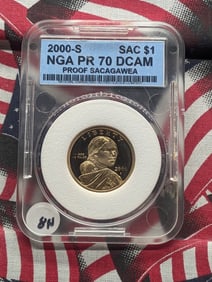 2000-S Sacagawea Dollar slabbed by NGA PR70 DCAM