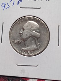 1951-P Silver Washington Quarter