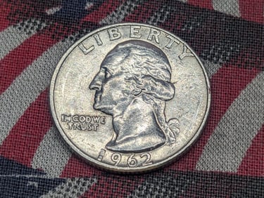 1962 D, UNC, 90% Silver, Washington Quarter, 63 Years Old!