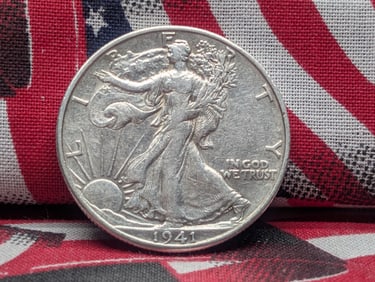 1941 D, WWII Era-90% Silver, Nice Details, Walking Liberty Half, 84 Years Old!