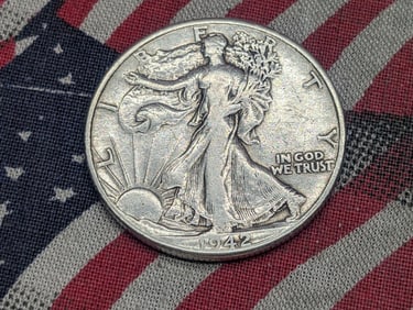 1942, WWII Era-90% Silver, Nice Details, Liberty Half, 83 Years Old!