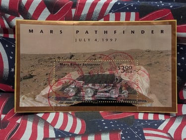 1997 Mars Pathfinder Souvenir Sheet Canceled Rare