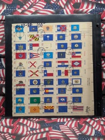 Sleeve with Complete 50 State Flag Mint Sheet as a 1st Day Issue Very Rare