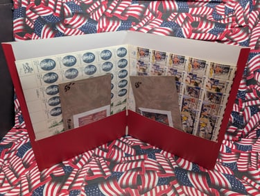 Folder with (4) Mint US Postage Sheets All MOGNH