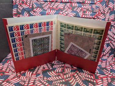 Folder with (4) Mint US Postage Sheets All MOGNH