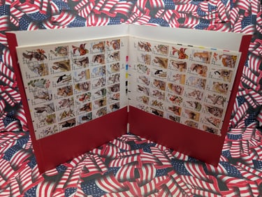 Folder of (2) Mint Sheets American Wildlife 1 Canceled 1987, 1 Uncanceled