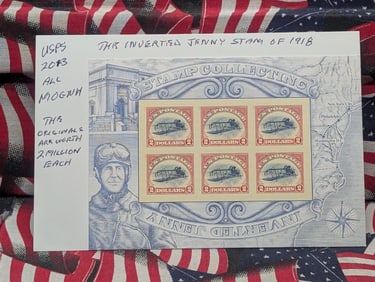 2013 The Inverted Jenny of 1918 US Mint Sheet All MOGNH