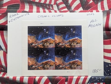 Sheet of Rare & Expansive US Stamps "Cosmic Cliffs" All MOGNH