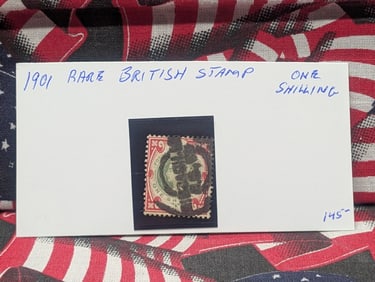 1901 Rare British Stamp 1 Shilling