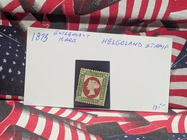 Extremely Rare Heligoland 1/4 Shilling Stamp