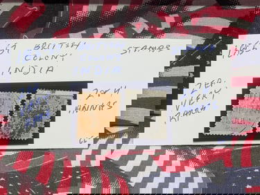 1855-1857 (2) Very Rare British Colony (India) Stamps 2 & 4 Annas